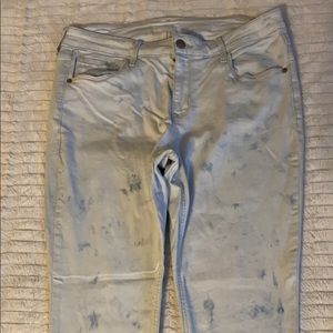 OldNavy RockStar súper skinny ankle ty dye jeans